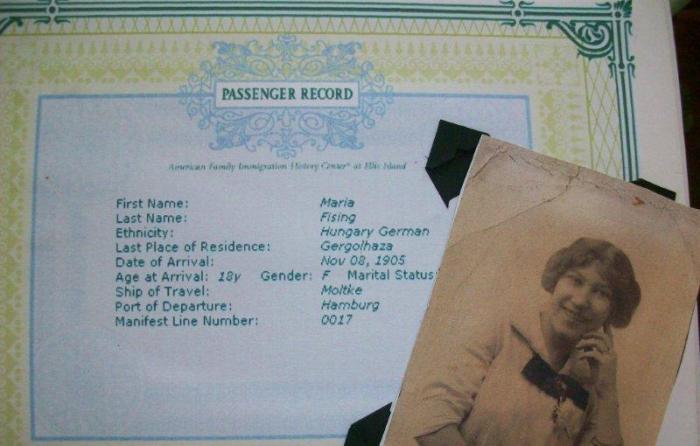 Maria Fredericka Fising (Kay Wertmans Grandmother)