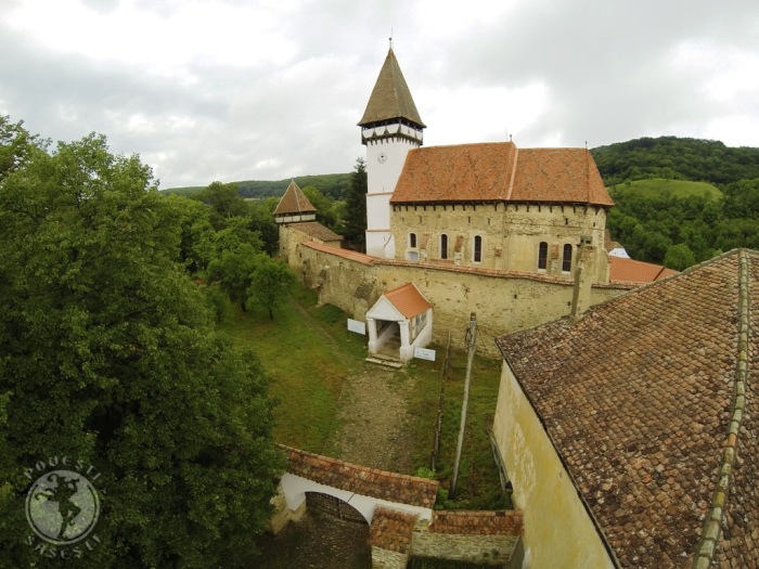 Biserica fortificata din Mesendorf, imagine cu drona, iunie 2014, Mihaela Kloos