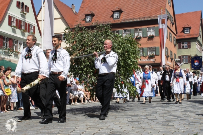 Grupul sasilor din Mesendorf la intalnirea anuală de la Dinkelsbuehl, Germania, iunie 2014. Foto: Mihaela Kloos